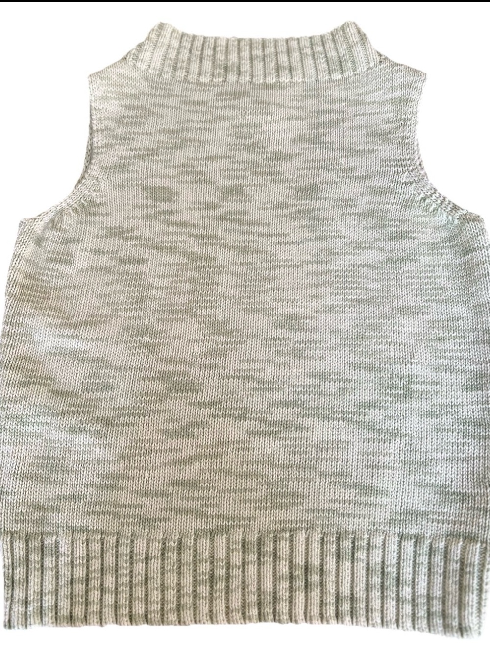 Vintage Sleeveless Mock Neck Knit Sweater  Boho 90s Coastal Grandma Cottagecore